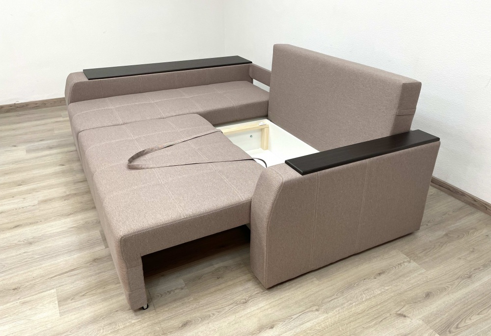 Диван угловой Элегант ЕпиСофт ДИЖОН левый капучино 2400x1660x900 мм