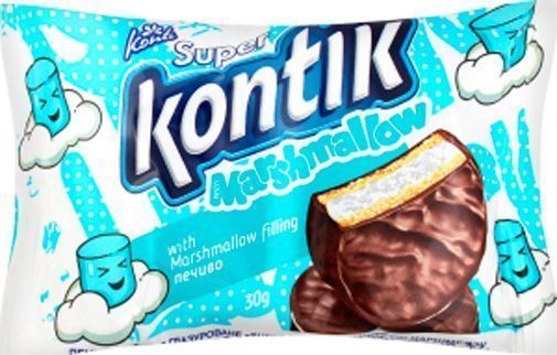 Печенье Konti маршмеллоу со вкусом ванили Super Kontik 30 г 