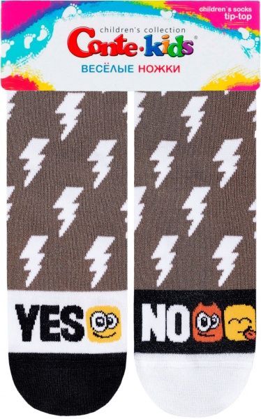 Носки детские Conte-Kids CK (ВЕСЕЛЫЕ НОЖКИ) рис.339 17С-10СП р.20 кофейный с рисунком 