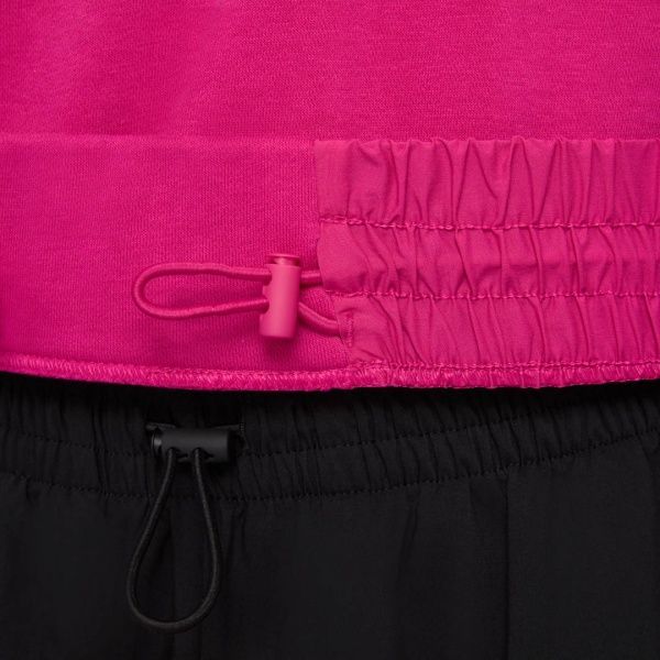 Джемпер Nike W NSW ICN CLSH HOODIE QZ MIX CZ8164-615 р. S малиновый