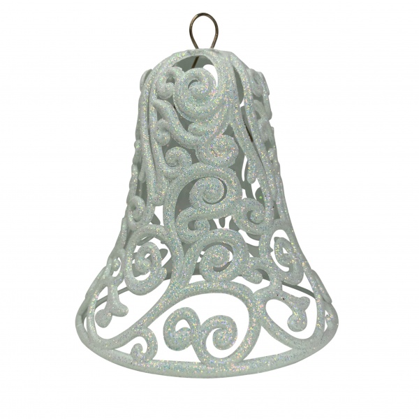Елочная игрушка MISLT Дзвіночок ажурний d 10 см 10 см белый