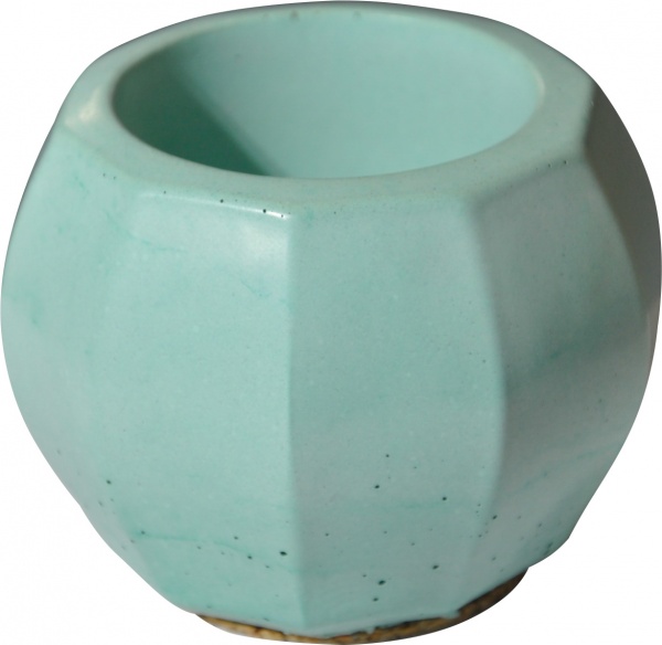 Кашпо декоративне Facetos бірюзовий бетон
