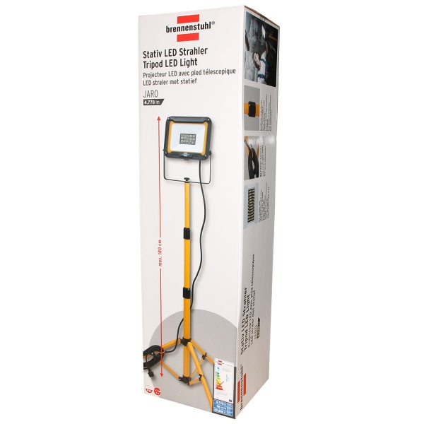Прожектор светодиодный Brennenstuhl JARO 2000T на штативе 50 Вт IP65 желтый 1171250534 