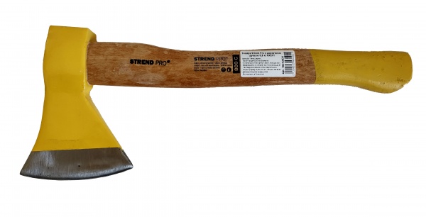 Топор Strend Рго с деревянной ручкой 0,8 кг желтый АХ201