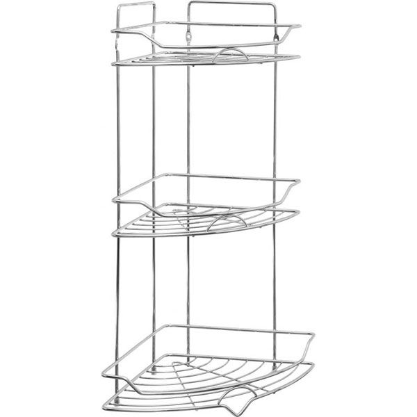 Полка угловая Lemax 3-х уровневая EBA-5004 S/S для ванной комнаты 255х255х560 мм 