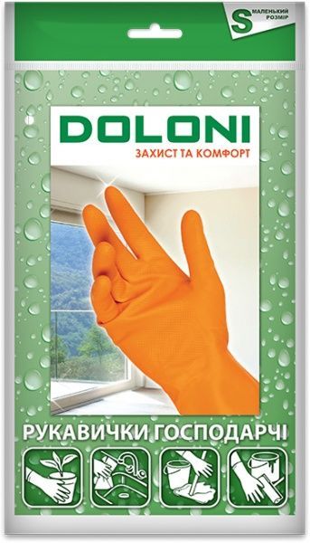 Перчатки Doloni хозяйственные с покрытием латекс S (7) 4544
