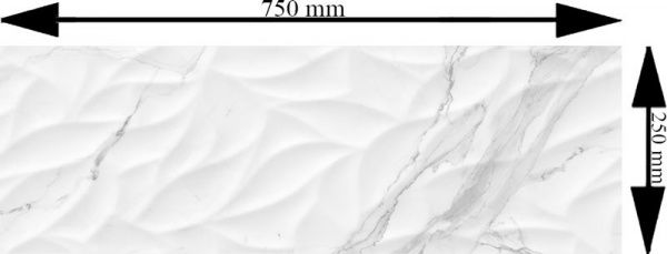 Плитка Allore Group Statuario White W M/STR NR Glossy 25x75