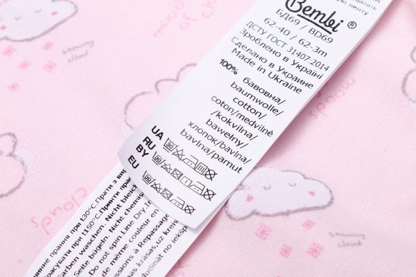 Боди для девочки Bembi БД69 р.62 розовый с рисунком 