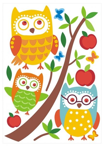 Декоративная наклейка Design stickers Совы 29.7x42 см