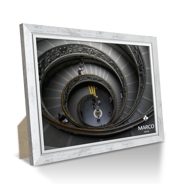 Рамка для фотографії зі склом MARCO decor 2615N 1 фото 15х20 см білий із сріблястим 