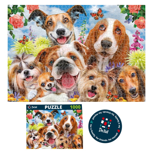 Пазли картонні De.tail Селфі песиків DT1000-04