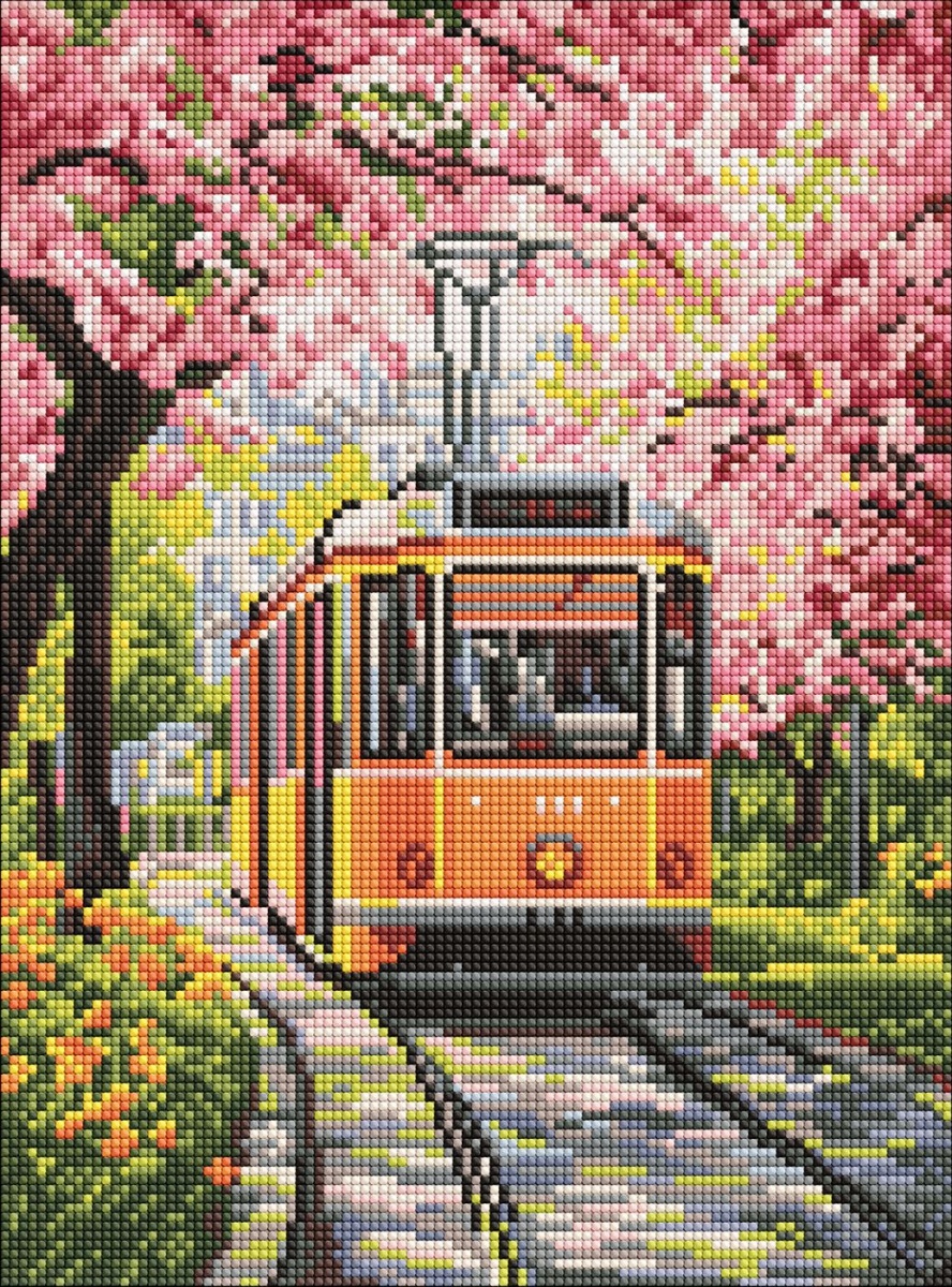 Алмазна мозаїка Квітуча дорога ©art_selena_ua Ideyka — фото 1