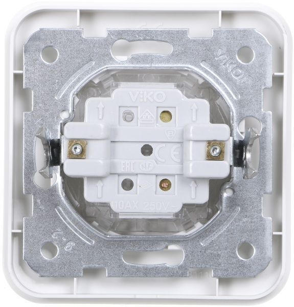 Вимикач одноклавішний Viko Rollina без підсвітки 10 А 250В білий 90420001