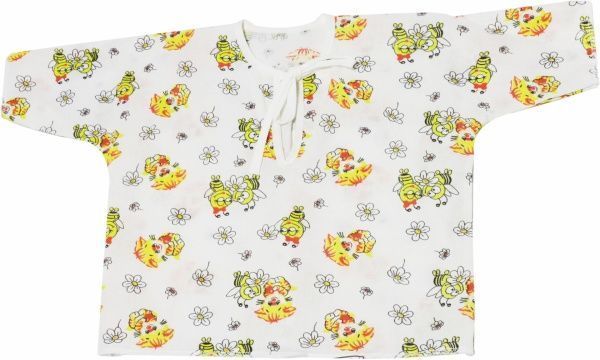 Распашонка детская Моя планета К72 на завязках р.52 белый с рисунком 