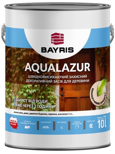 Лазур Bayris Aqualazur Горіх мат 10 л