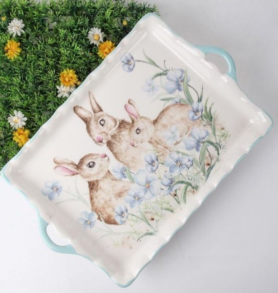 Блюдо декоративне з ручками Лісова Казка 36 см 358-962 Lefard 