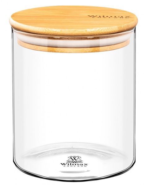 Банка для сыпучих с бамбуковой крышкой 760 мл Thermo WL-888503/A Wilmax