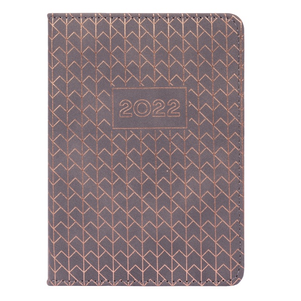 Щоденник датований коричневий Leo Planner Cluster A6 2022