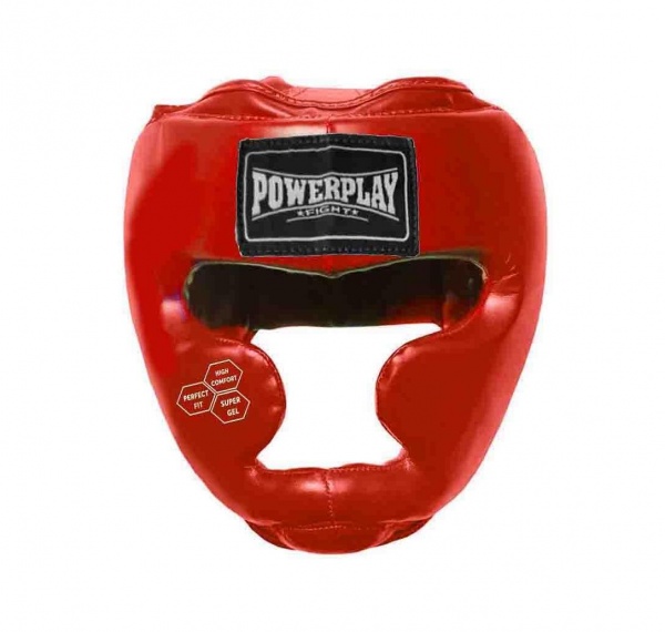 Шлем боксерский PowerPlay 3043 красный р. L 