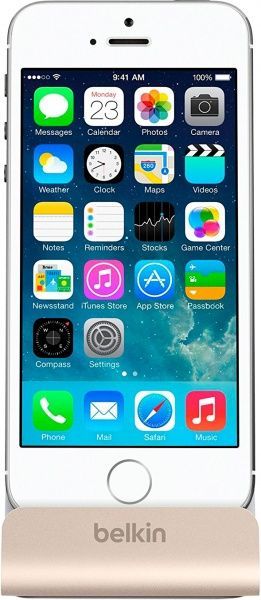 Док-станция Belkin Charge+Sync MIXIT iPhone 6s/SE Dock gold (F8J045btGLD) 