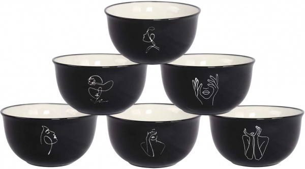 Салатник Lady in black 135 мм фарфор Vittora