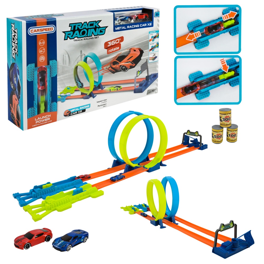 Гоночный трек Shantou двойной с катапультой и 2 машинками JJ161