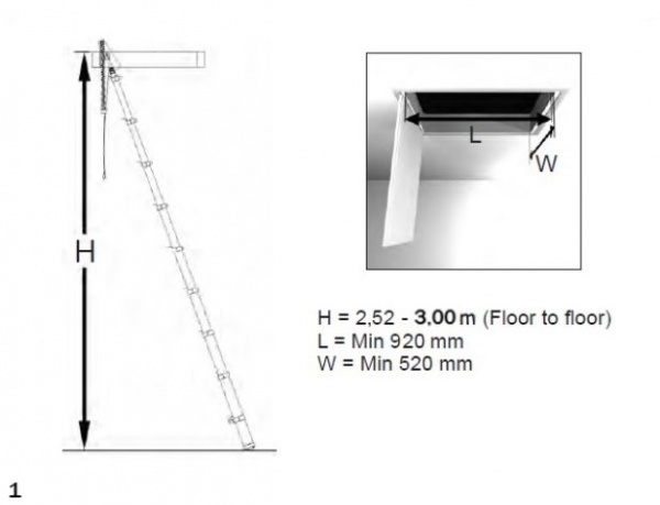 Лестница телескопическая TELESTEPS Loft Maxi 10 на чердак (60927-101) 