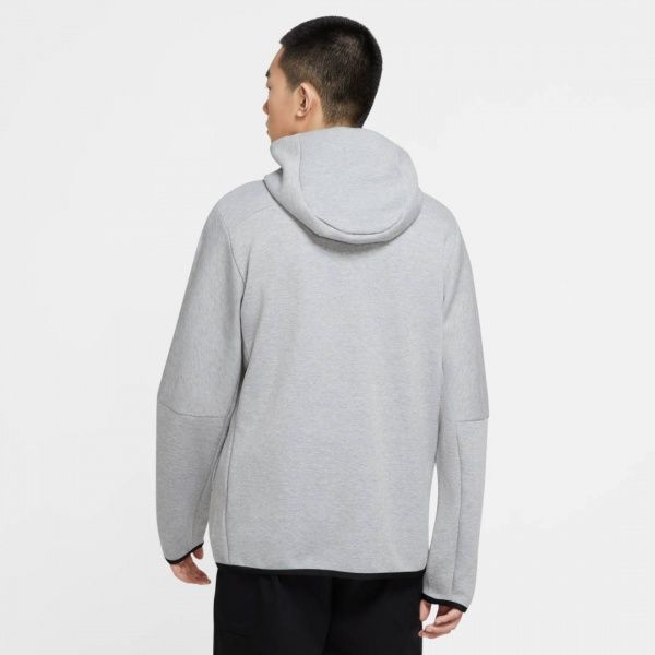 Джемпер Nike M NSW TCH FLC HOODIE FZ WR CU4489-063 р. M сірий меланж