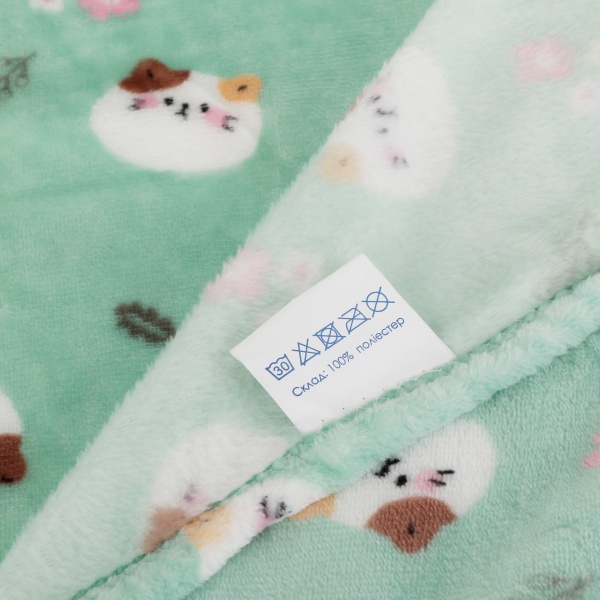 Плед Lotus Котики 100x120 см ментоловый 21kf-04 