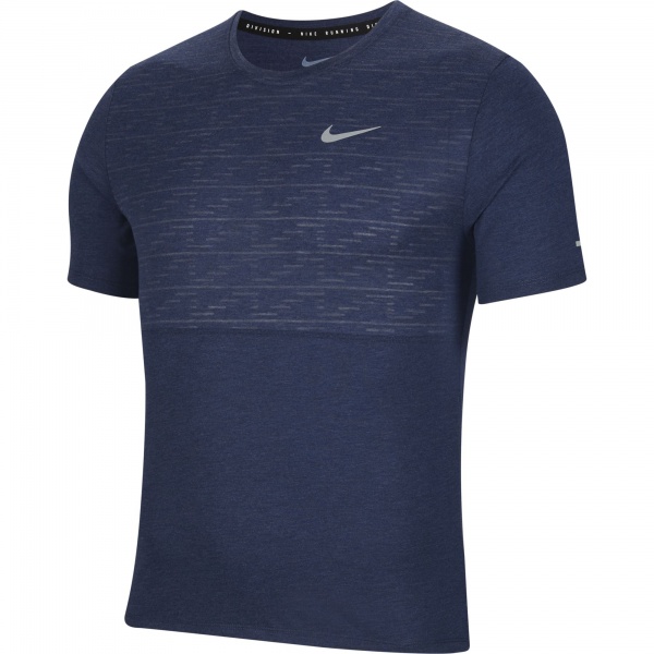 Футболка Nike M NK DF RUN DVN BRNOT MILER SS DD4594-437 р.L сірий