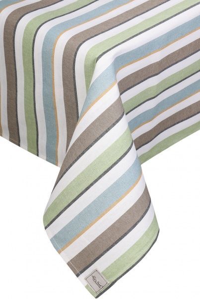 Скатертина Scotland Green смужка зелена 136x220 см зелений La Nuit 