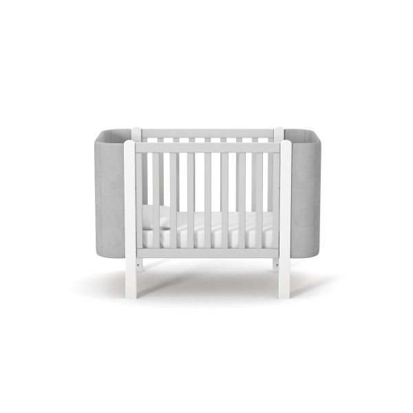 Ліжечко дитяче Veres Монако Велюр біло-сірий 05.3.1.212.17