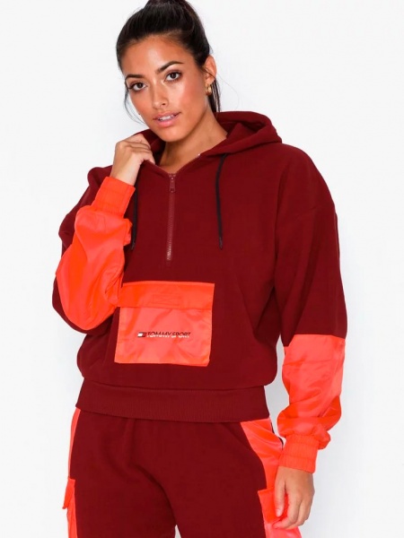 Джемпер Tommy Hilfiger BLOCKED POLAR MIX HOODIE S10S100355607 р. L красный
