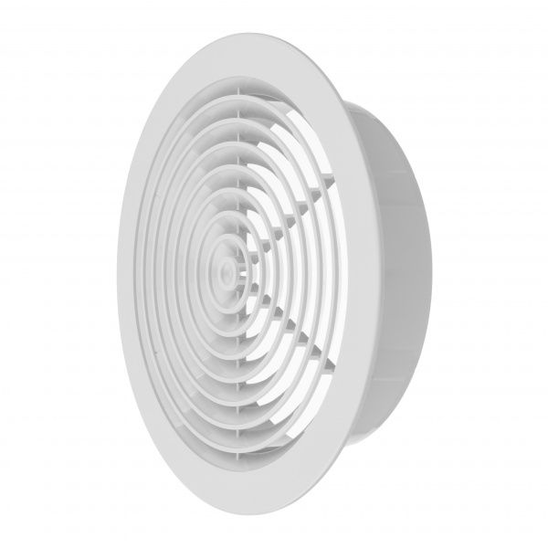 Диффузор MiniMax вентиляционный c фланцем и пружинным креплением d260 х d200 мм (2407) пластик белый 