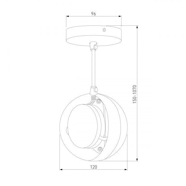 Підвіс Strotskis DLN050 1x13 Вт GX53 срібло/білий 