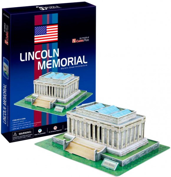 3D-пазл CubicFun США: Мемориал Линкольна C104h