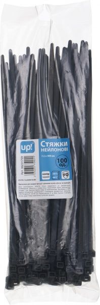 Стяжка кабельная UP! (Underprice) 7.2х300 мм 100 шт. черный 