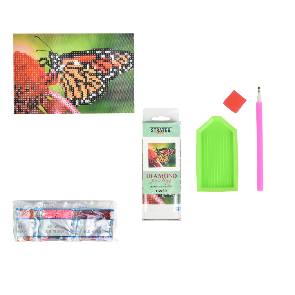 Алмазная мозаика 15х20 см в ассортименте Strateg