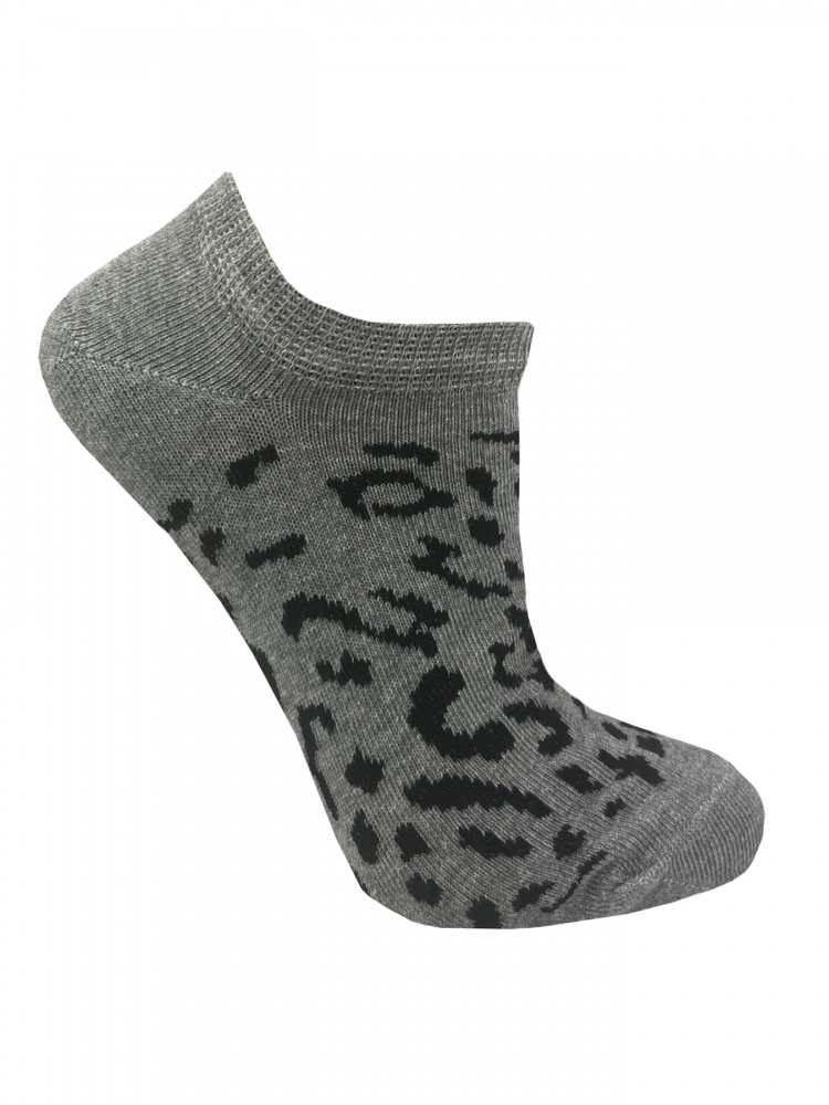 Шкарпетки жіночі Premier Socks Ультракороткі леопардовий принт р.23-25 сірий
