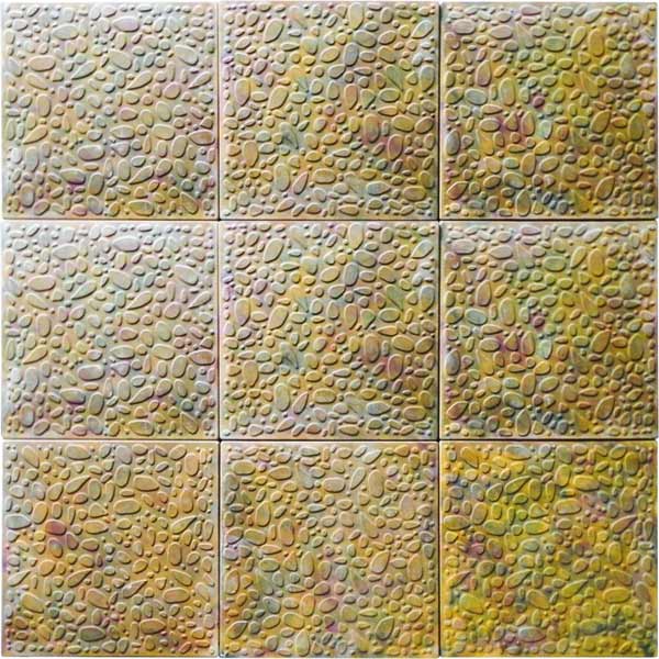 Тротуарная плитка Гранплит Морская галька 390х390х35 мм