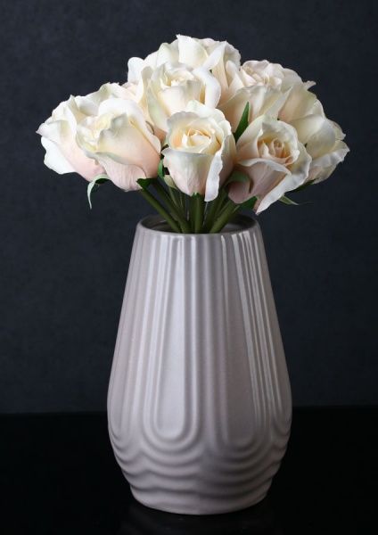 Ваза Риото М h=20 см серая Наша Кераміка