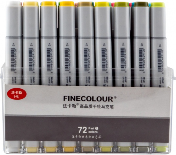 Набор двусторонних маркеров FINECOLOUR Sketchmarker 72 цвета EF100-TB72 разноцветный 