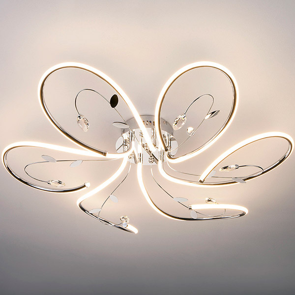 Люстра світлодіодна Strotskis Venzel 90082/6 90 Вт хром 