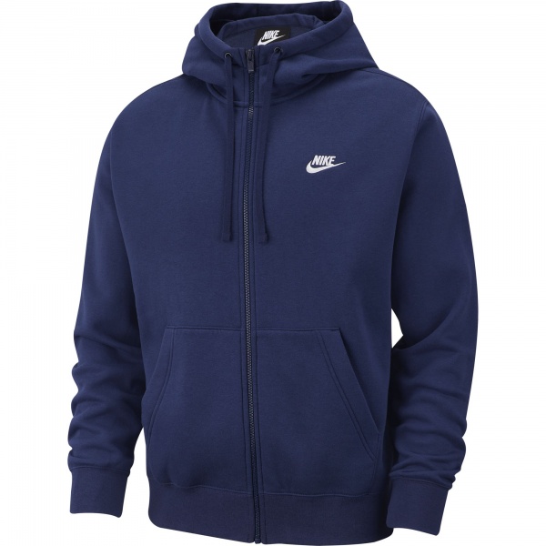 Джемпер Nike M NSW CLUB HOODIE FZ BB BV2645-410 р. 3XL синій