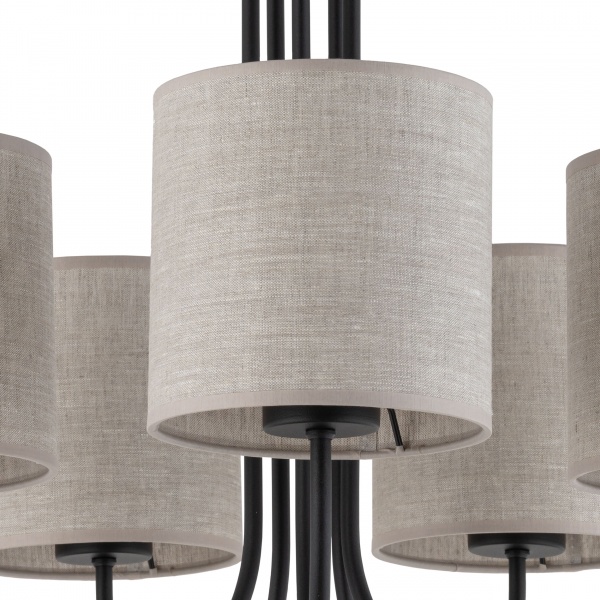 Люстра потолочная TK Lighting Torens 5PL-4633 5x15 Вт E27 черный/серый 