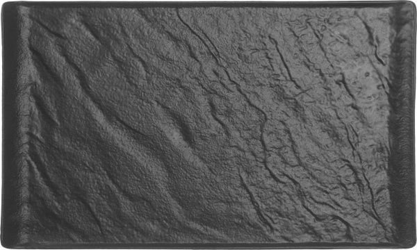 Блюдо прямоугольное Lavastone Black Surf 33,5x20,5 см 