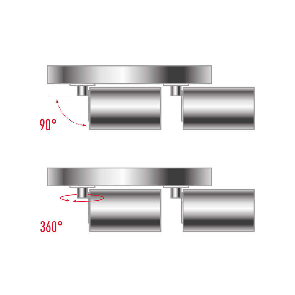 Спот Maxus 2xGU10 чорний 2-MAX-SL-GU10-BL