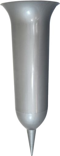 Горщик пластиковий Флакон конус круглий 1,8л сірий 