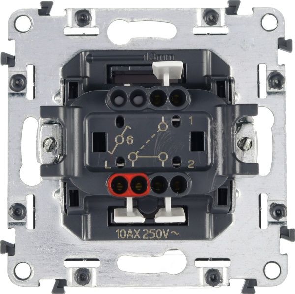 Выключатель проходной одноклавишный Legrand Allure без подсветки 10 А 250В белый 752706