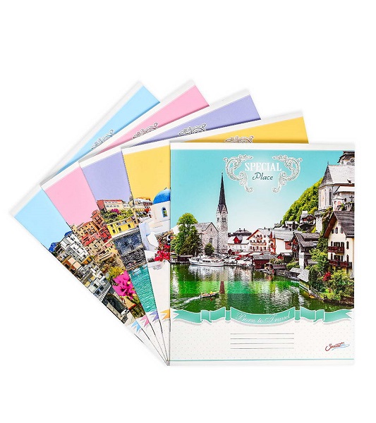 Зошит шкільний 24 аркуша в клітинку в асортименті Поділля